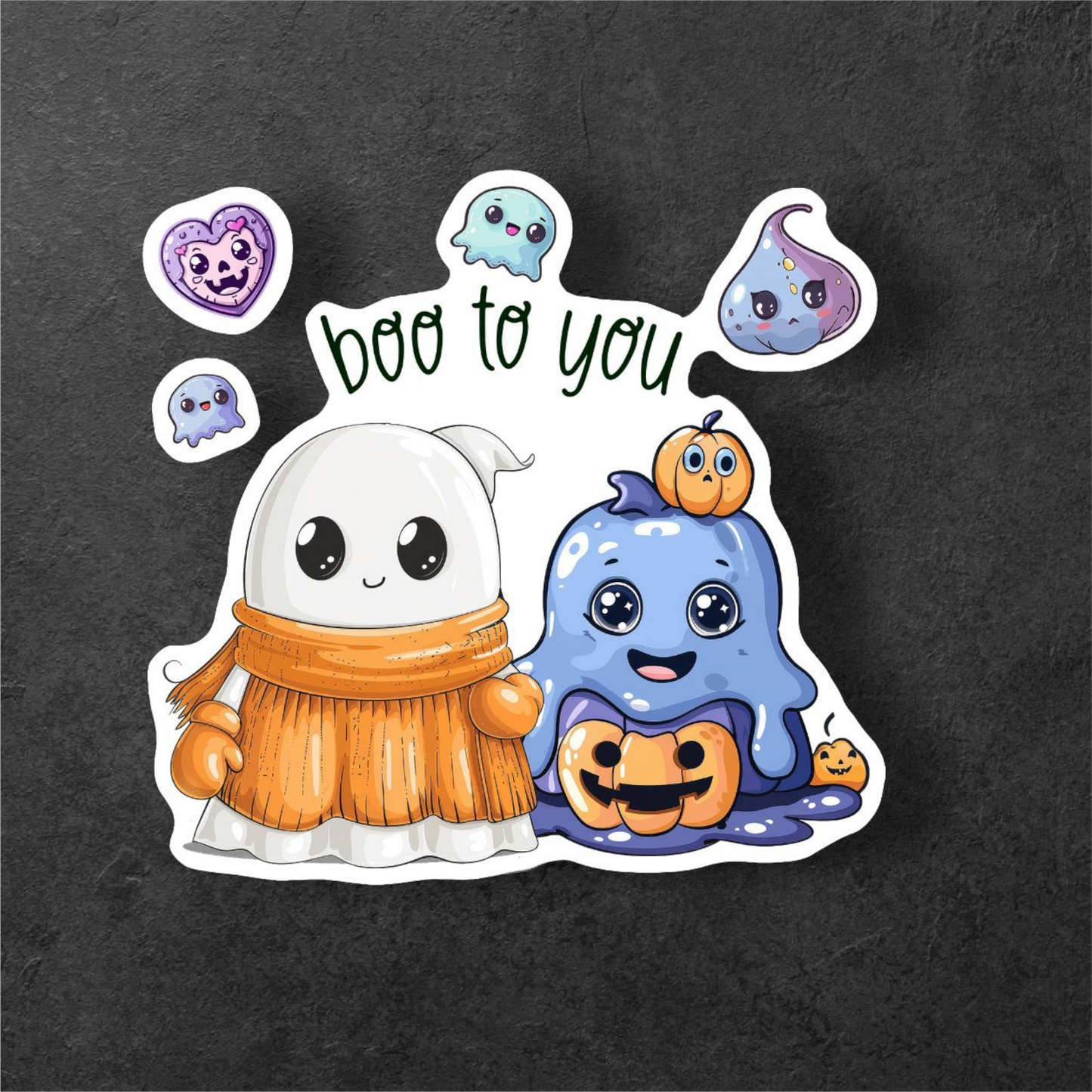 Spookfully Cute – Ghost Sticker Set with Whimsy (6-Pack)