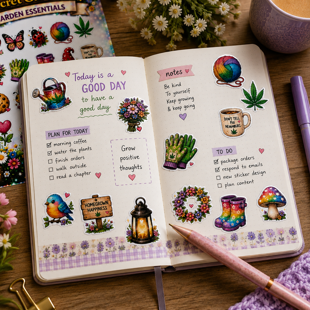 Grandma’s Secret Garden – Garden Essentials Glossy Sticker Sheet