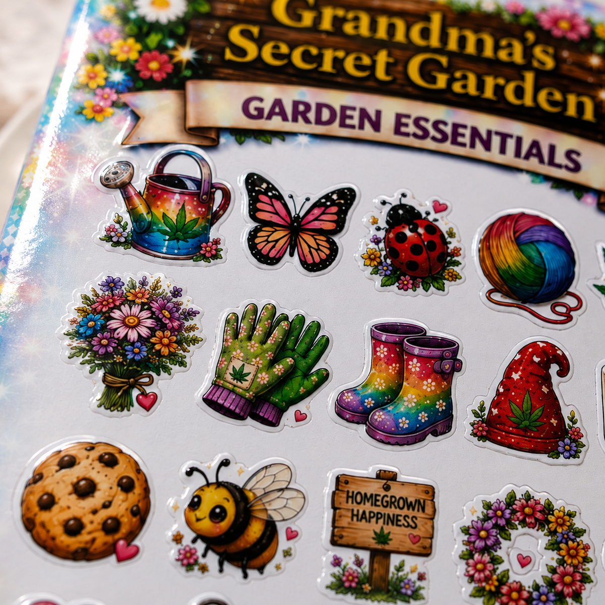 Grandma’s Secret Garden – Garden Essentials Glossy Sticker Sheet